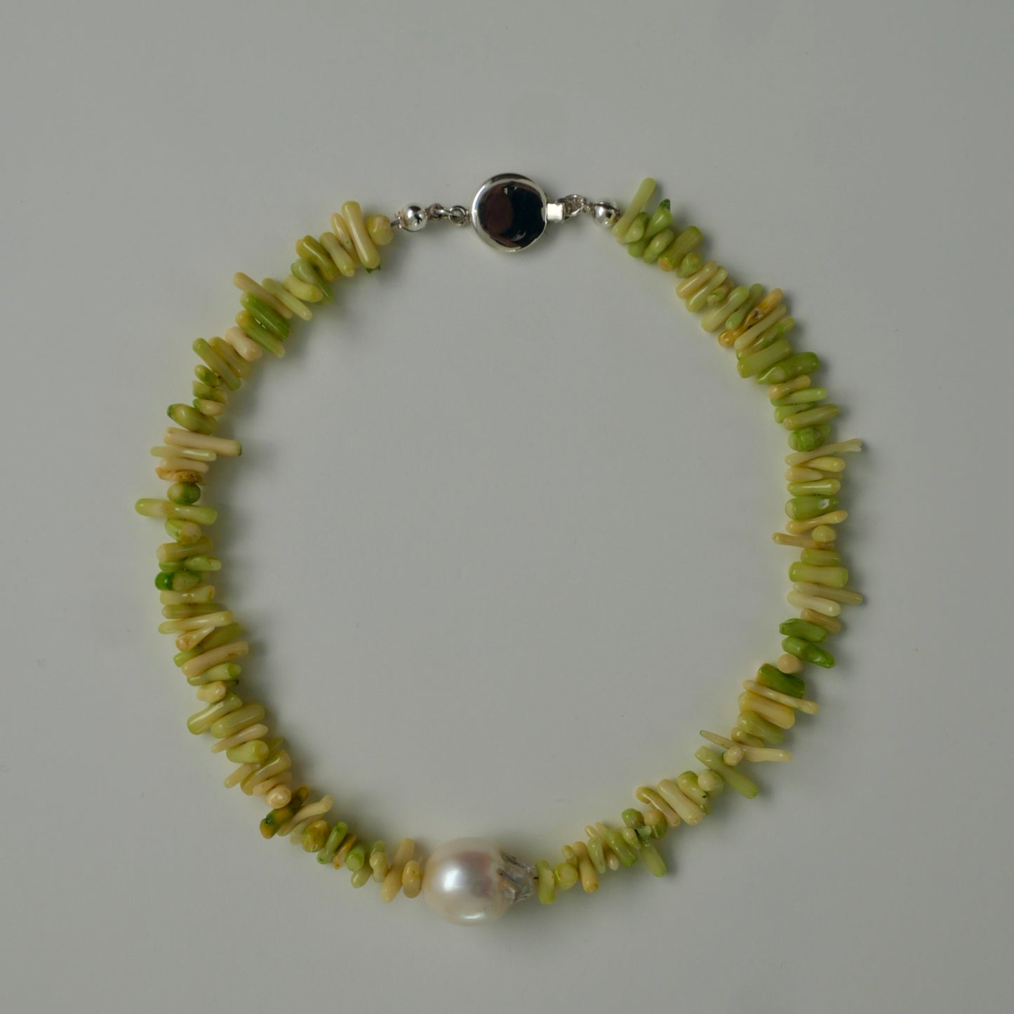 Green coral necklace